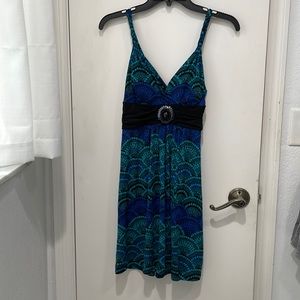 Vintage 2000s Candies Dress Blue Floral Print